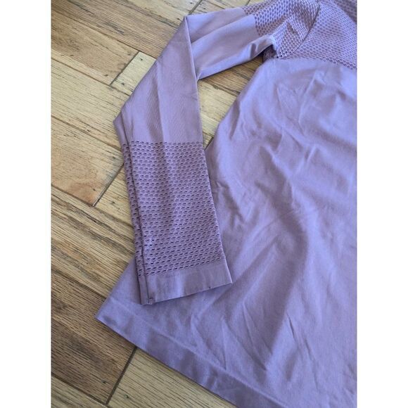 Fabletics Musetta Seamless Long Sleeve Women's Dusty Pink Athletic Top Size XXS - Picture 2 of 8